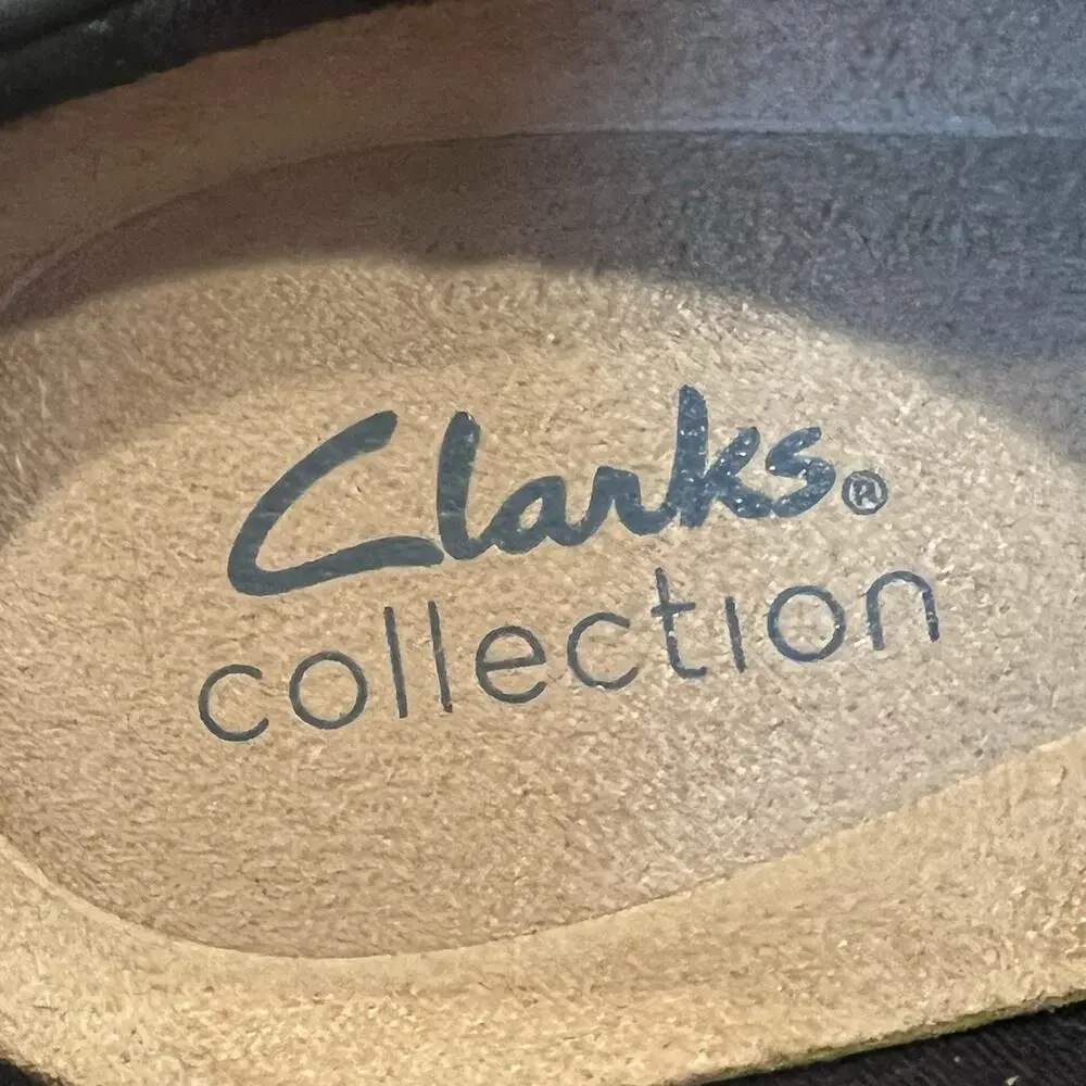 Clarks Roseville Faye Clogs Black Leather Slip On Mules Size 9 Comfort Shoes - Picture 9 of 14